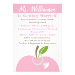Teacher Bridal Shower Invite - Pink Apple & Ring