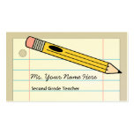 Teacher Business Card - Pencil and Paper