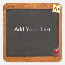 Teacher Chalkboard Square Stickers