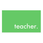 teacher. (colour customizable) business card templates