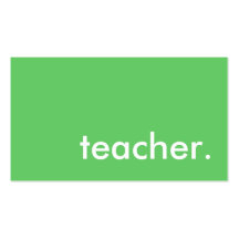 teacher. (colour customizable) business card templates