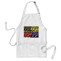 Teacher cupcake repeat pop art colours aprons