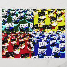 Teacher cupcake repeat pop art two invert full colour flyer