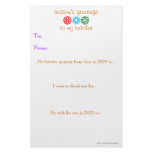 Teacher holiday thank you note stationery