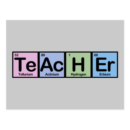 Teacher made of Elements Post Card