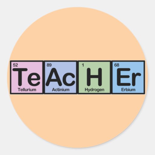 Teacher made of Elements Sticker