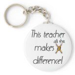 Teacher Makes a Difference T-shirts and Gifts Keychain