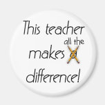 Teacher Makes a Difference T-shirts and Gifts Fridge Magnets
