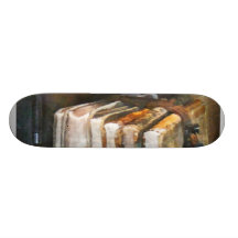 Teacher - Old School Books and Slate Skateboard