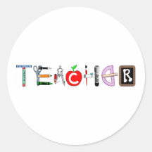 Teacher Round Sticker