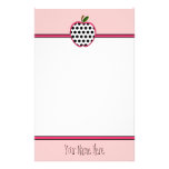 Teacher Stationery - Polka Dot Apple