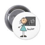 Teacher Stick Figure Button
