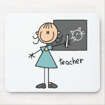 Teacher Stick Figure Mouse Pad