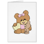 teacher teaching baby teddy bear design greeting card
