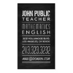 Teacher Tutor Chalkboard Business Card business cards