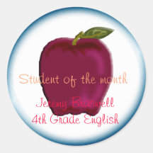 teacher's best round stickers