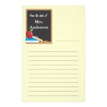Teachers Blackboard Stationary Personalized Stationery