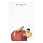 Teacher's Bookworm in Apple Custom Stationery
