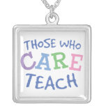 Teachers Care Sterling Silver Pendant