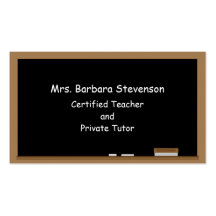 Teachers Chalkboard Business Card Templates