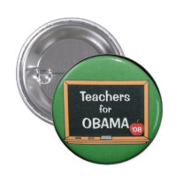 Teachers for Obama Pinback Button