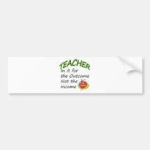 Teacher's Income Bumper Stickers
