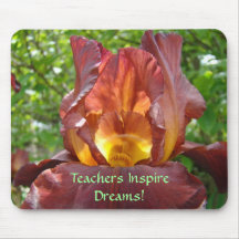 Teachers Inspire Dreams mousepads Iris Flowers