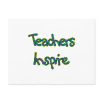 Teachers Inspire (green) Post Cards