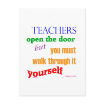 Teachers open the door... postcards