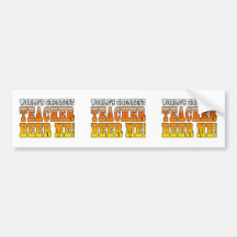 Teachers Parties : Worlds Greatest Teacher Beer Me Bumper Sticker