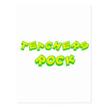 TEACHERS ROCK YELLOW POSTCARDS