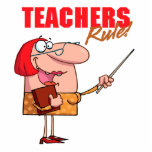 teachers rule female teacher cartoon photo sculpture