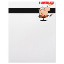 teachers rule male teacher character letterhead