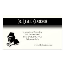Teachers Unique Business Card