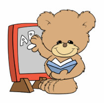 teaching ABCs cute teacher teddy bear design Photo Cutout