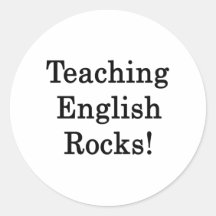 Teaching English Rocks Round Stickers
