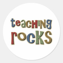 Teaching Rocks Round Sticker