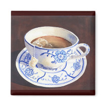 Teacup with Teabag Fridge Magnets