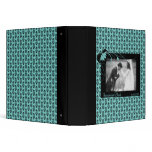 Teal and Black Damask Wedding Album binders
