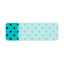 Teal and Black Polka Dot Pattern. Labels