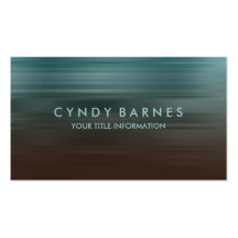 Teal and Brown Stripe Business Card