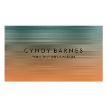 Teal and Orange Stripe Business Card