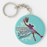 Teal and Purple Basketball Tshirts and Gifts Key Chains