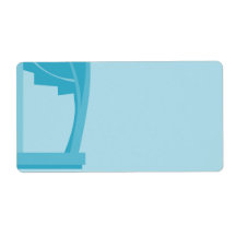 Teal and Turquoise Abstract. Custom Shipping Label