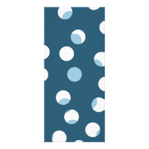 Teal and white dot pattern. Green - blue. Personalized Rack Card