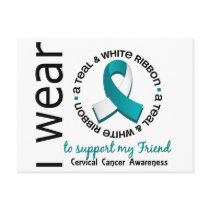 Teal And White For My Friend 17 Cervical Cancer