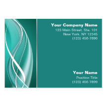 Teal Aqua Wave Business Cards