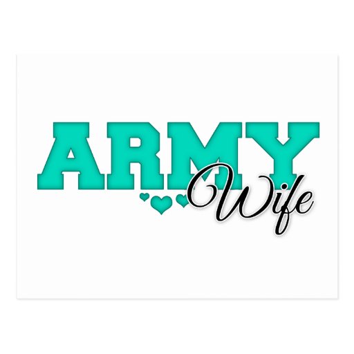 Teal Army Wife Postcard