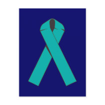 Teal Awareness Ribbon Products Post Cards