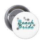Teal/Black Beach Bride Button